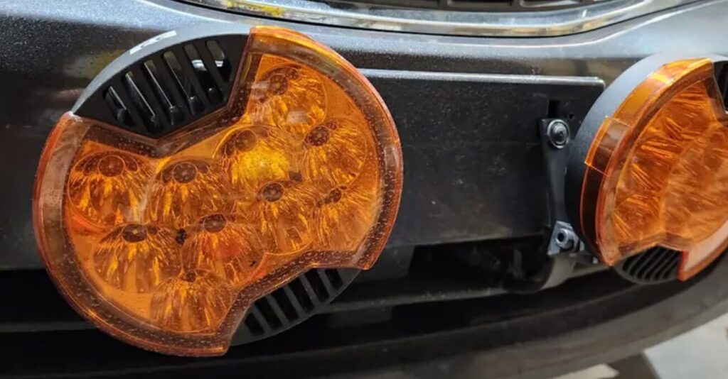 KC Hilites 6 Inch Round Light Cover; Amber