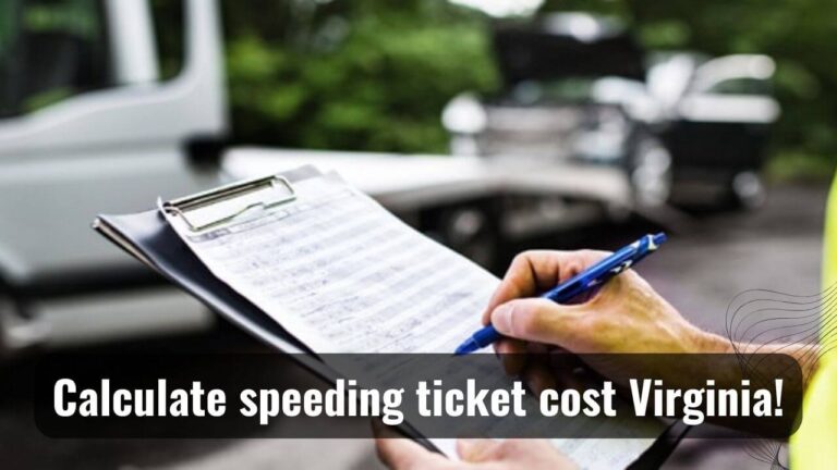 Virginia speeding ticket cost calculation
