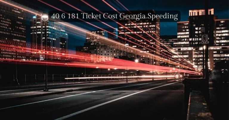 40-6-181 ticket cost georgia speeding