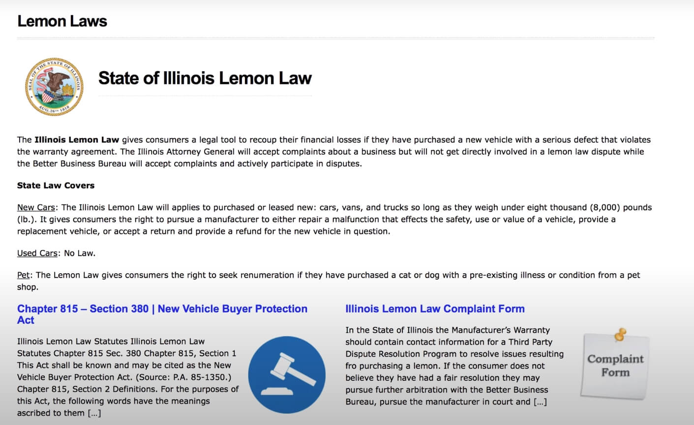 Lemon Law Illinois Used Car Psycho Autos