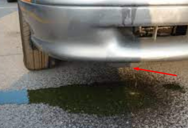 Coolant leaks in car