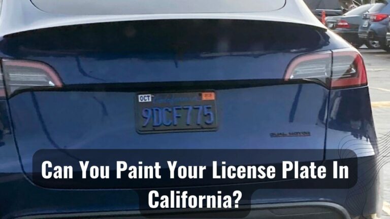 Painting License Plate in California