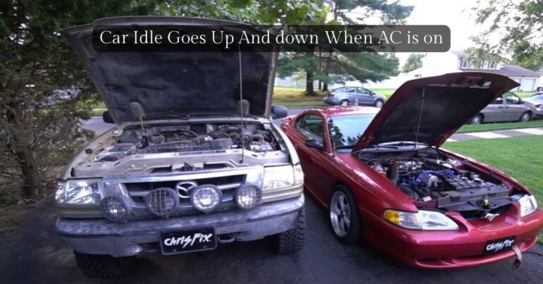 car idles up and down when ac is on