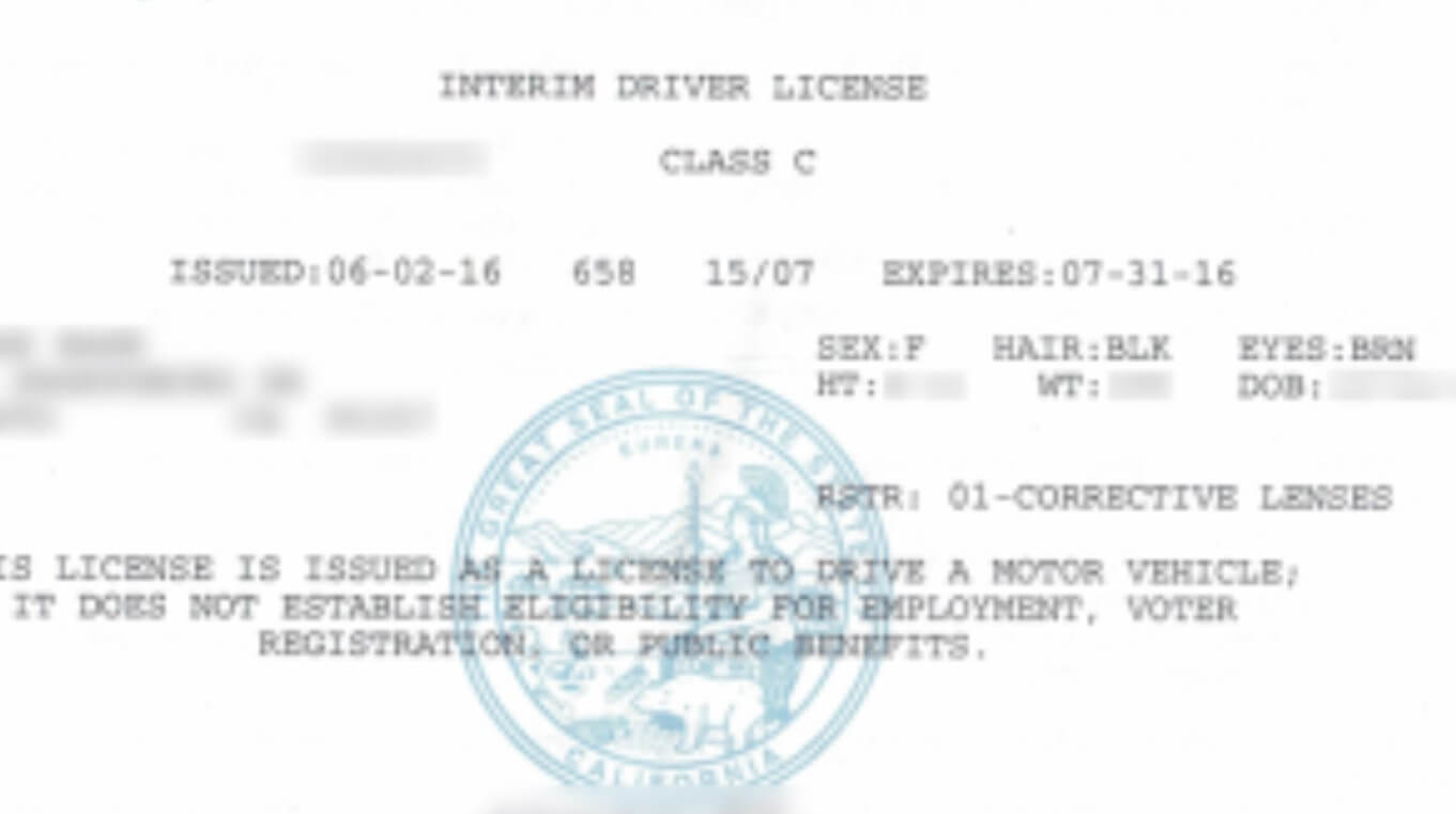 Details Of Drivers License To Come In The Mail In California