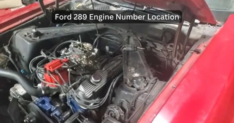 Where is the serial number on a 289 Ford engine
